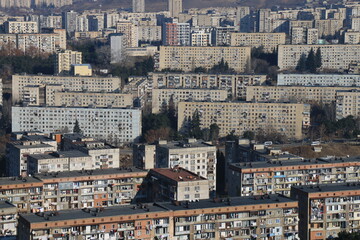 Fototapeta premium Birds-eye view from the hill