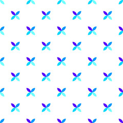Fototapeta na wymiar Vector seamless pattern of blue flowers with rhombus inside. Perfect for wrapping, printing, web sites, wallpapers, textile