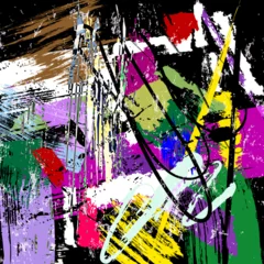 Keuken spatwand met foto abstract colorful background pattern, with stripes, lines, waves, paint strokes and splashes © Kirsten Hinte