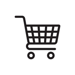 Shopping cart icon in line style. Shopping cart symbol. Shopping cart sign. Transparent background. Shopping cart PNG