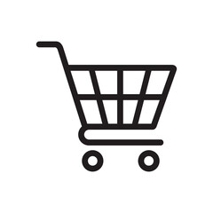 Shopping cart icon in line style. Shopping cart symbol. Shopping cart sign. Transparent background. Shopping cart PNG