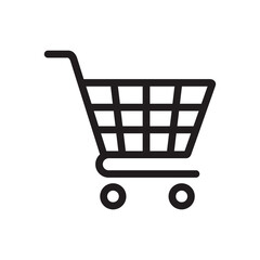 Shopping cart icon in line style. Shopping cart symbol. Shopping cart sign. Transparent background. Shopping cart PNG