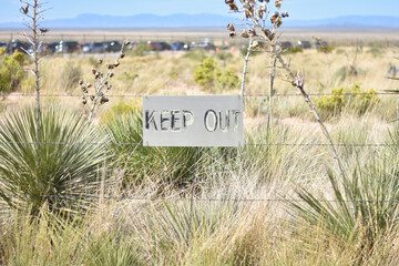 sign in the desert