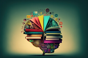 Knowledge in the palm of your hand --illustration, education