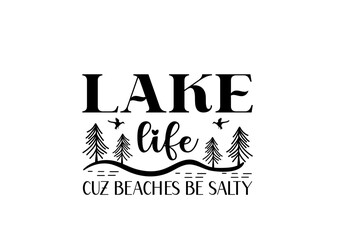 Lake SVG Vector T-Shirt  Design