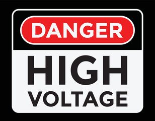 danger, high voltage, vector illustration 