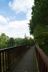 Landscape with St. Mary's Church in Hörstel, Germany