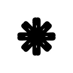 Eight pointed star icon. Simple style support service contact phone poster background symbol. Eight pointed star brand logo design element. Eight pointed star t-shirt printing. Vector for sticker.