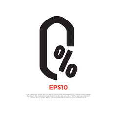 0% percent logotype symbol icon with percentage, usable and editable for web elements and digital uses. zero percentage interest. Eps10 vector illustration.