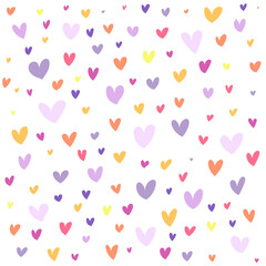 tender illustration of hearts of different colors