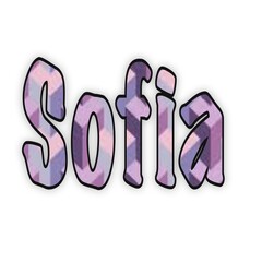 Sofia nome lettere scritta italiano donna ragazza png