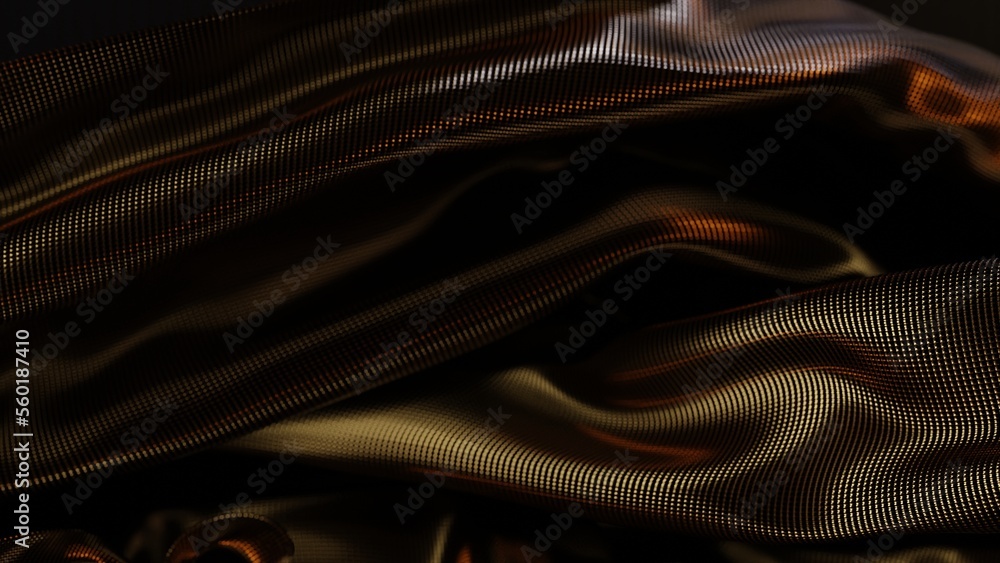 Poster modern abstract luxury golden particle background. 3d rendering modern abstract. 3d illustration