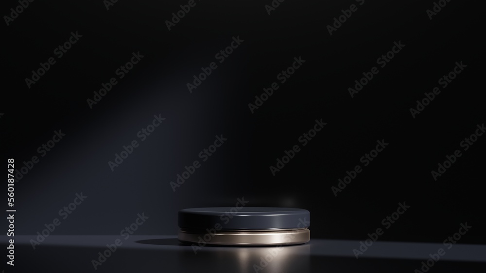 Poster minimalist modern podium scene with shadow on 3d rendering. 3d render presentation platform