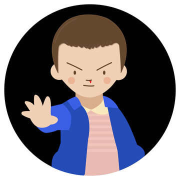 Illustration of a person, Linart GIRL, stranger character flat illustration. stranger kids illustration