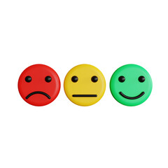 feedback rating emotion 3d illustration rendering