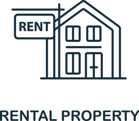 Rental Property icon. Monochrome simple Investments icon for templates, web design and infographics