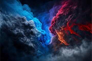 A Contrasting Beauty: A Palette of Smoke, Fog, Fire and Ice