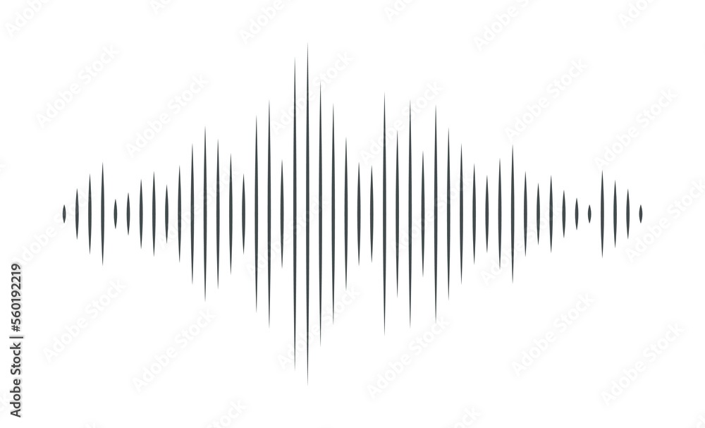 Aufkleber sound wave in line vibration waveform for music player. vector illustration in graphic design isolat