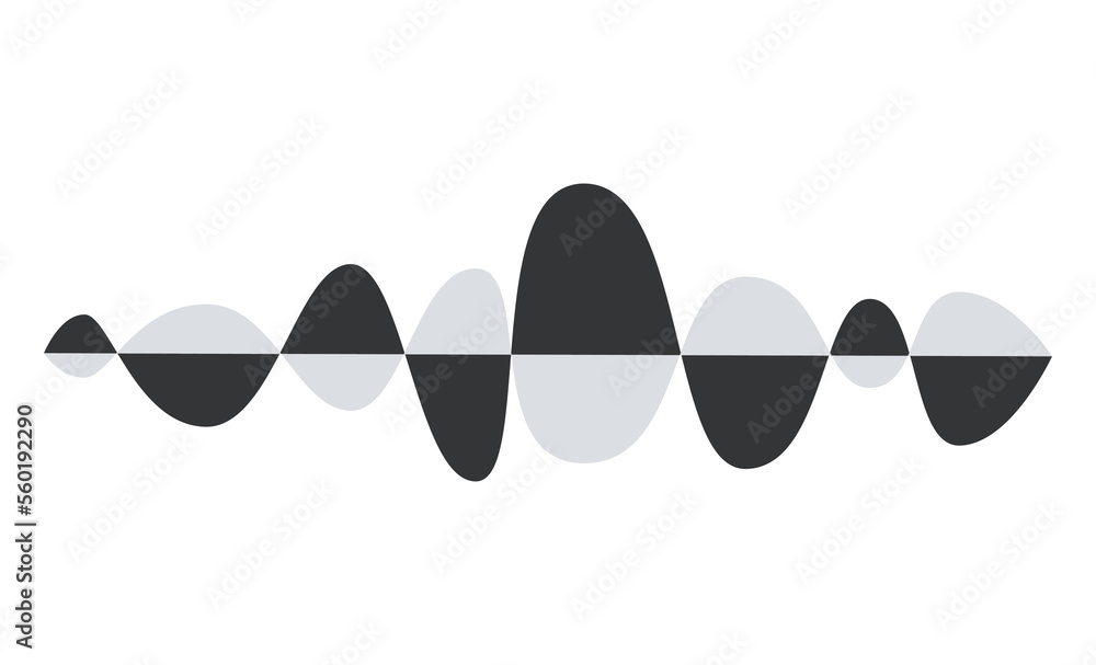 Poster sound wave signal in curve form for music or audio podcast. vector illustration in graphic design is