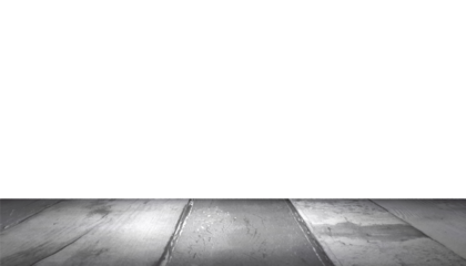 Arrière-plan transparent avec support de bois pour présentation d'objets publicitaires pour promotion de produits. Aspect sol en bois, fond transparent.	