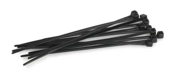 plastic cable ties isolated