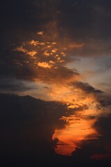 Heavenly cloudy sunset wallpaper 