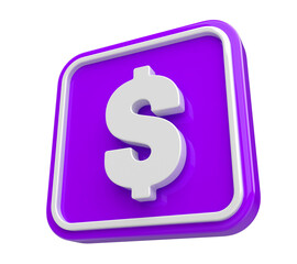 Dollar Sign 3D Icon 