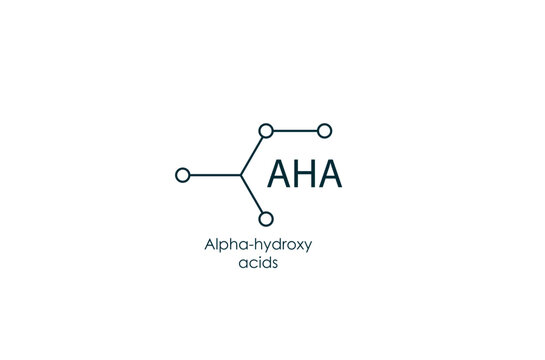 alpha-hydroxy acid, Aha acid icon vector illustration 