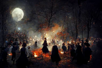 Fotobehang Witch Trials at midnight © Endora