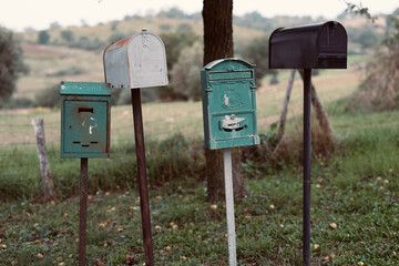 Old Mailboxes in Tuscany, Italy. 