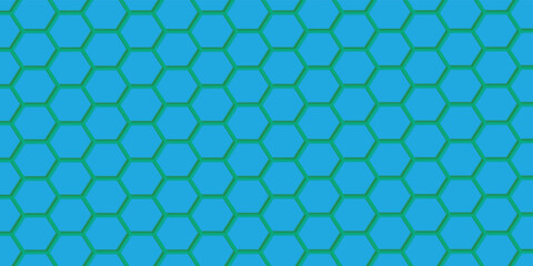 Blue hexagon abstract modern background