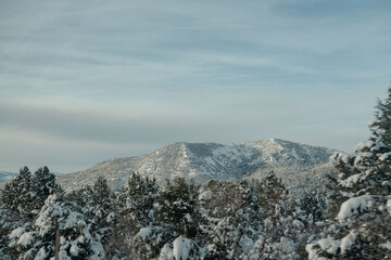 Snow mountain peak