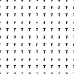 Square seamless background pattern from black tugrik symbols. The pattern is evenly filled. Vector illustration on white background