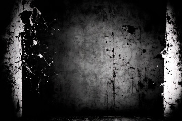 Fototapeta premium Grunge black and white backdrop. Generative AI