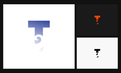 letter T concept design aqua, water, wave, ocean logo