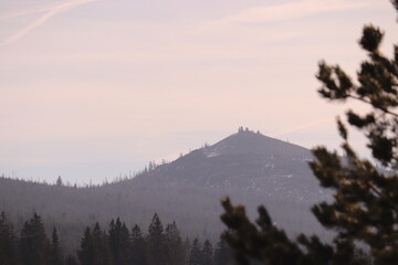 A peak of the mountain Lusen at the border of Germany