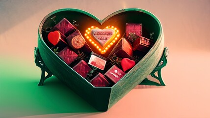 HEART WITH CHOCOLATES, Generative Ai