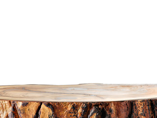 Natural wood table top with white background (large depth of field)