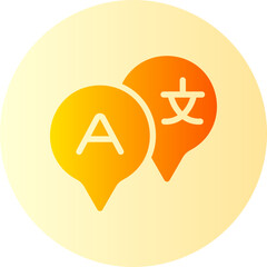 Obraz premium translation gradient icon