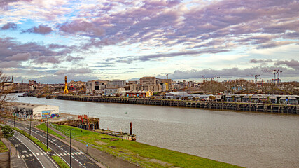 Fototapeta premium Nantes and Trentemoult in the french Loire Valley