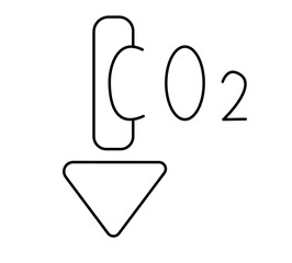 Icon about energetic transition. Sustainable development. Net zero. Contain such icons as less CO2 emissions, green energy, climate action to save Earth. Editable vector stroke. 