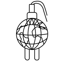 Icon about energetic transition. Sustainable development. Net zero. Contain such icons as less CO2 emissions, green energy, climate action to save Earth. Editable vector stroke. 