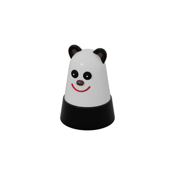3D Illustration of a toy panda