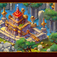 Fototapeta premium thai style painting on wall