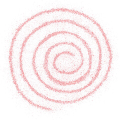 Fototapeta na wymiar Rose gold glitter hand-drawn spiral swirl