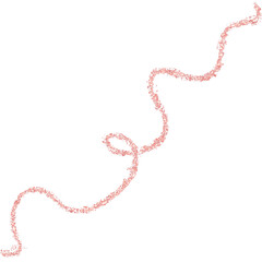 Rose gold glitter hand-drawn curly line