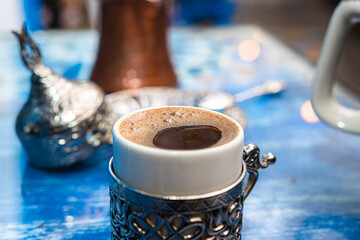 turkish coffee in a cafe