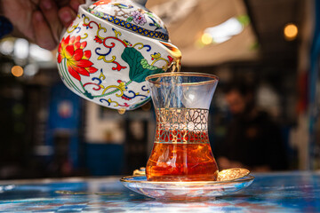 turkish tea in a glass
