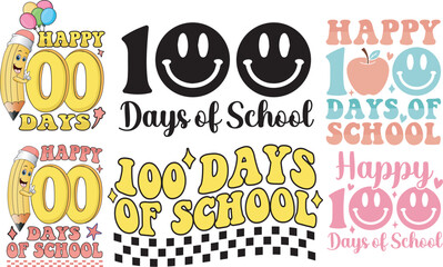 100 Days of School SVG Bundle -100 Days of School SVG, Vector Design, 100 Days of School Vector SVG File, 100 Days of School Shirt SVG, 100 Days of School mug SVG
