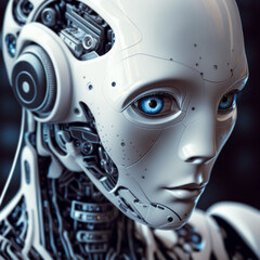 Humanoid future tech cyborg